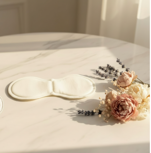 Patch thermique Flora Bianca - marbre blanc avec fleurs