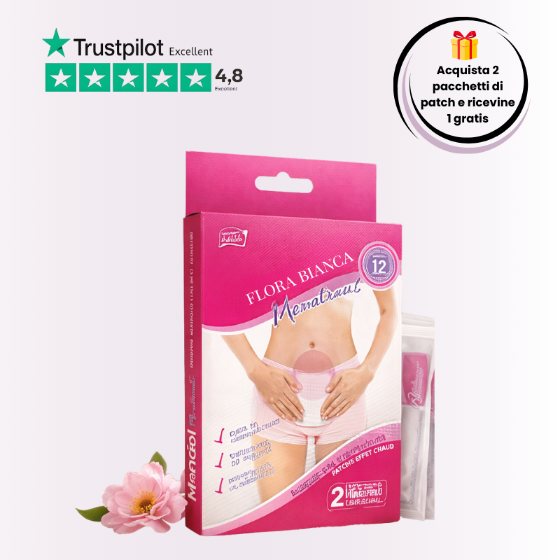 Cerotto riscaldante per dolori mestruali - Flora Bianca™